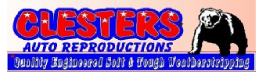 A red white and blue logo for peters productions